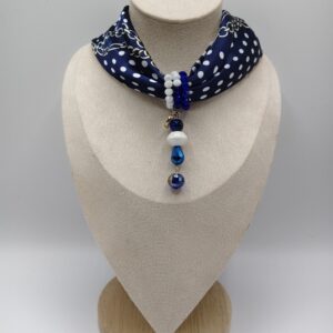 FOUALRD TOUR DE COU BLEU À POIS