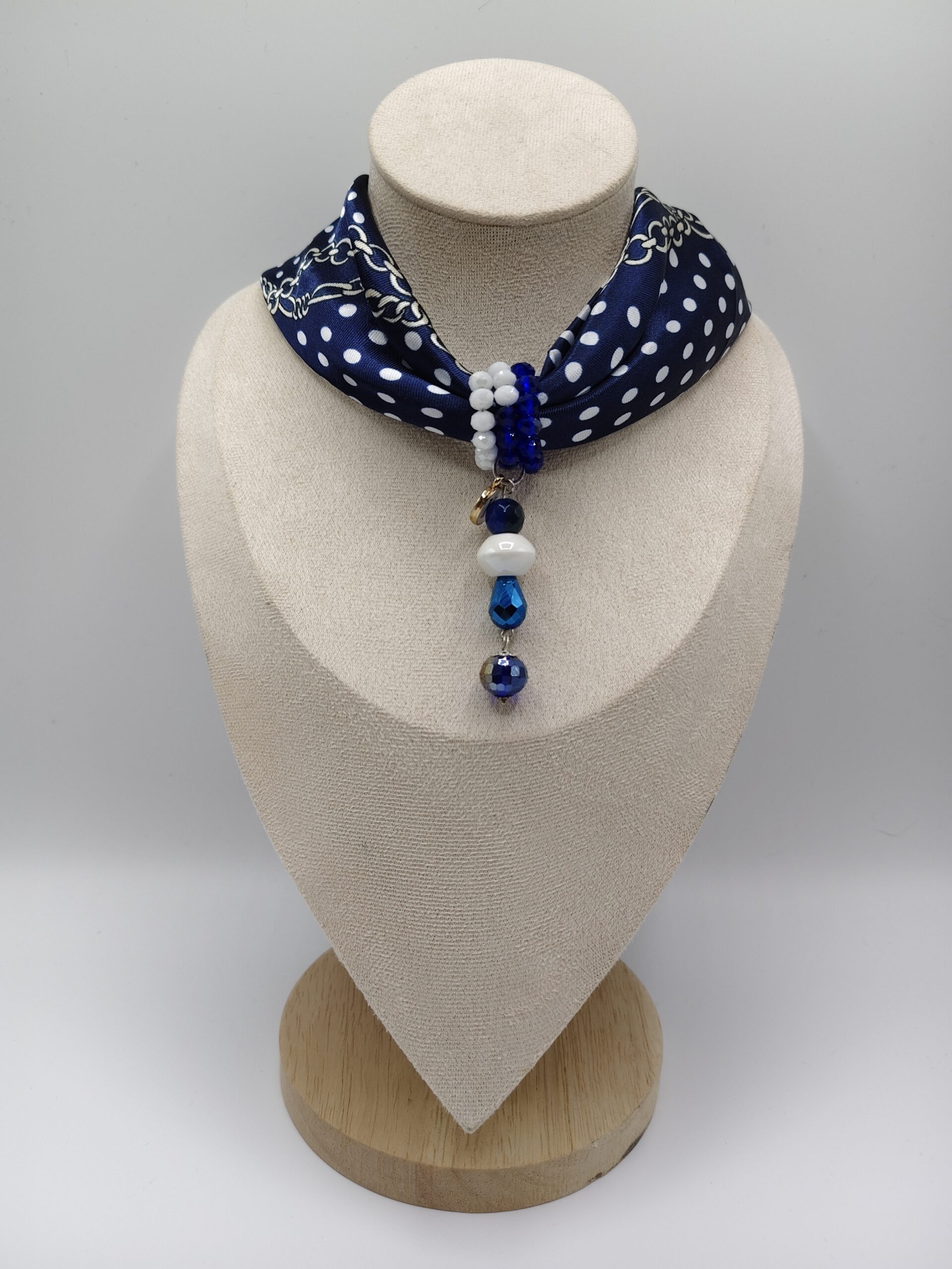 FOUALRD TOUR DE COU BLEU À POIS