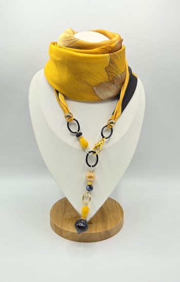 foulard collier jaune ombre et soleil